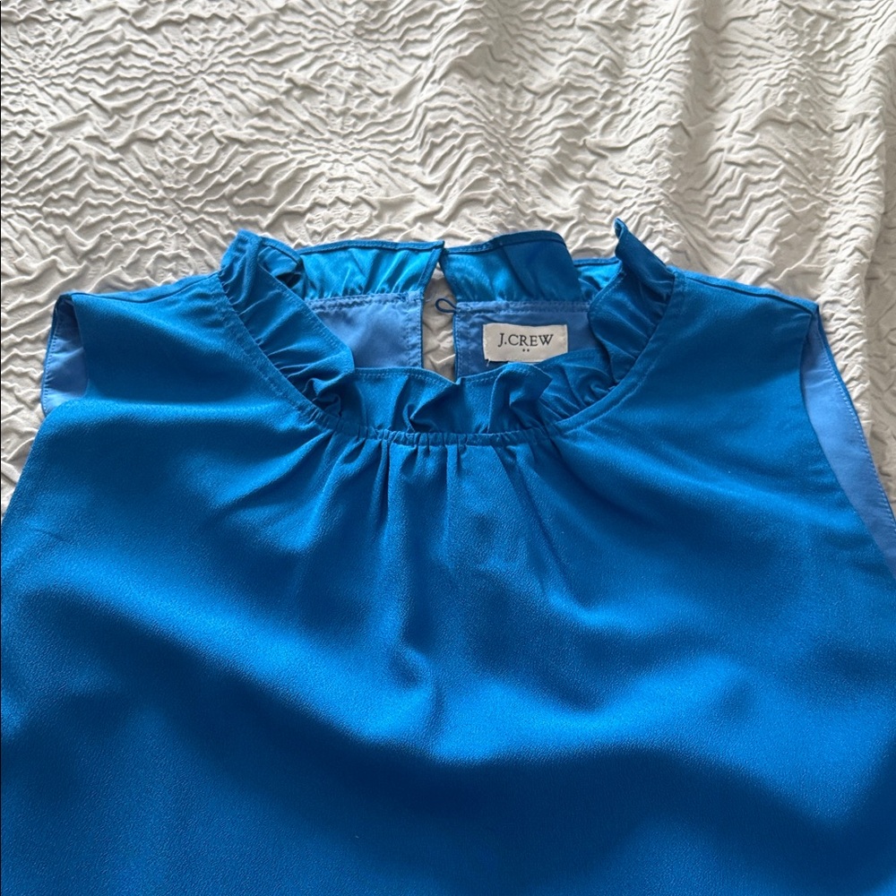 J. Crew Ruffled Neck Shell - Picture 4 of 5